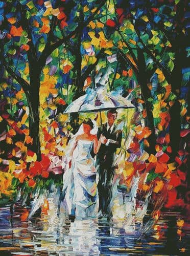 Wedding Under the Rain (Large) by Artecy printed cross stitch chart